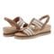 Easy Spirit Selene Wedge Sandal Cushioned Arch Support Women's Wedge Sandal - Dark Natural - 7