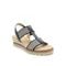 Easy Spirit Selene Wedge Sandal Cushioned Arch Support Women's Wedge Sandal - Black - 8