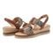 Easy Spirit Selene Wedge Sandal Cushioned Arch Support Women's Wedge Sandal - Medium Brown - 7