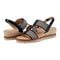 Easy Spirit Selene Wedge Sandal Cushioned Arch Support Women's Wedge Sandal - Black - 7