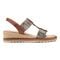Easy Spirit Selene Wedge Sandal Cushioned Arch Support Women's Wedge Sandal - Medium Brown - 2