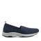 Easy Spirit Tech Eco Slip On — cushioned arch support Women's Athletic Shoe - Navy Recycled Knit - 1