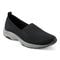 Easy Spirit Tech Eco Slip On — cushioned arch support Women's Athletic Shoe - Black Recycled Knit - 3