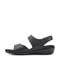 Easy Spirit Hartwell Cushioned Arch Support Women's Sandal - Black Leather - 4