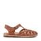 Earth Alazia Cushioned Arch Support Fisherman Sandal Women's - Dark Natural Leather - 1