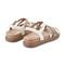 Earth Athena Strappy Sandal Cushioned Support Women's Casual Sandal - Rose Gold/cream Leather - 3