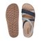 Earth Athena Strappy Sandal Cushioned Support Women's Casual Sandal - Navy/light Blue Leather - 5