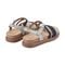 Earth Athena Strappy Sandal Cushioned Support Women's Casual Sandal - Navy/light Blue Leather - 3
