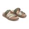 Earth Ayden Strappy Slip-on Sandal Cushioned Arch Support Women's Casual Sandal - Dark Green Leather - 2