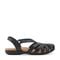 Earth Berri Woven Slip-On - Cushioned Arch Support Women's Sandal - Black Leather - 1