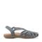 Earth Berri Woven Slip-On - Cushioned Arch Support Women's Sandal - Medium Blue Leather - 1