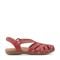 Earth Berri Woven Slip-On - Cushioned Arch Support Women's Sandal - Medium Red Leather - 1