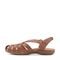 Earth Berri Woven Slip-On - Cushioned Arch Support Women's Sandal - Light Brown Leather - 5