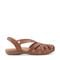 Earth Berri Woven Slip-On - Cushioned Arch Support Women's Sandal - Light Brown Leather - 1