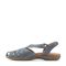 Earth Berri Woven Slip-On - Cushioned Arch Support Women's Sandal - Medium Blue Leather - 5