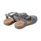 Earth Berri Woven Slip-On - Cushioned Arch Support Women's Sandal - Medium Blue Leather - 4