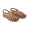 Earth Berri Woven Slip-On - Cushioned Arch Support Women's Sandal - Light Brown Leather - 2