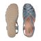 Earth Berri Woven Slip-On - Cushioned Arch Support Women's Sandal - Medium Blue Leather - 6