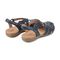 Earth Berri Woven Slip-On - Cushioned Arch Support Women's Sandal - Navy Leather - 4