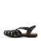 Earth Berri Woven Slip-On - Cushioned Arch Support Women's Sandal - Black Leather - 5