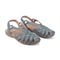 Earth Berri Woven Slip-On - Cushioned Arch Support Women's Sandal - Medium Blue Leather - 2