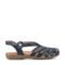 Earth Berri Woven Slip-On - Cushioned Arch Support Women's Sandal - Navy Leather - 1