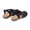 Earth Briel Cushioned Arch Support Slingback Flat Women's Casual Shoe - Black Leather - 3