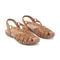 Earth Briel Cushioned Arch Support Slingback Flat Women's Casual Shoe - Dark Natural Leather - 2