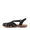Earth Briel Cushioned Arch Support Slingback Flat Women's Casual Shoe - Black Leather - 4