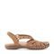 Earth Briel Cushioned Arch Support Slingback Flat Women's Casual Shoe - Dark Natural Leather - 1