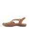 Earth Briel Cushioned Arch Support Slingback Flat Women's Casual Shoe - Dark Natural Leather - 4