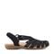 Earth Briel Cushioned Arch Support Slingback Flat Women's Casual Shoe - Black Leather - 1