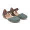 Earth Bronnie Casual Slip-On Perforated Cushioned Arch Support Women's Slip-On - Green/brown Leather - 2