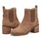Earth Cassi Cushioned Ankle Bootie Women's Boot - Medium Natural Suede/elastic - 7
