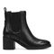 Earth Cassi Cushioned Ankle Bootie Women's Boot - Black Leather/elastic - 1