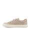 Earth Dailey Leather Lace-Up Casual Cushioned Comfort Sneaker Women's Sneaker - Light Grey Leather - 4
