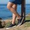 Earth Dailey Leather Lace-Up Casual Cushioned Comfort Sneaker Women's Sneaker - Black Leather - 6