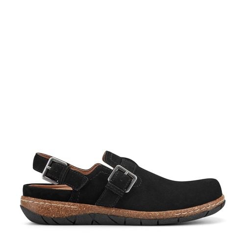 Earth Elmonte Slingback Comfort Clog Women's Mules & Loafers - Black Suede - 1