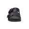 Earth Francii Cushioned Double-Buckle Women's Flat Sandal - Black Leather - 3