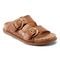 Earth Francii Cushioned Double-Buckle Women's Flat Sandal - Medium Natural Leather - 2