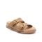 Earth Francii Cushioned Double-Buckle Women's Flat Sandal - Dark Natural - 1