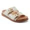 Earth Francii Cushioned Double-Buckle Women's Flat Sandal - Ivory Leather - 2