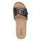 Earth Haisly Slip-on Clog Sandal Cushioned Arch Support Women's Sandal - Black Leather - 5