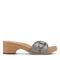 Earth Haisly Slip-on Clog Sandal Cushioned Arch Support Women's Sandal - Light Blue Leather - 1