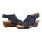 Earth Halin Cushioned Cork Wedge Women's Dress Sandal - Dark Blue - 7