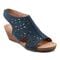 Earth Halin Cushioned Cork Wedge Women's Dress Sandal - Dark Blue - 2