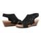 Earth Halin Cushioned Cork Wedge Women's Dress Sandal - Black - 7