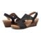 Earth Harten Wedge Sandal Cushioned Arch Support Women's Wedge Sandal - Black - 7