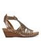 earth Hattie Round Toe Strappy Wedge Sandal - Cushioned Arch Support Women's Wedge Sandal - Pewter - 1