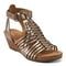 earth Hattie Round Toe Strappy Wedge Sandal - Cushioned Arch Support Women's Wedge Sandal - Pewter - 2